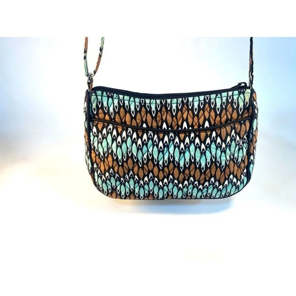 Vera Bradley RETIRED 2015 Sierra Stream Little Crossbody Handbag Shoulder Bag - Picture 4 of 11